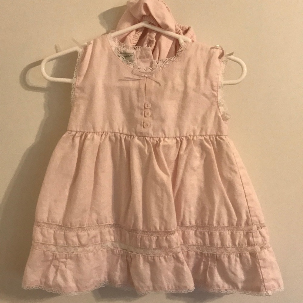 Wendy Bellissimo Baby Pink Linen Dress